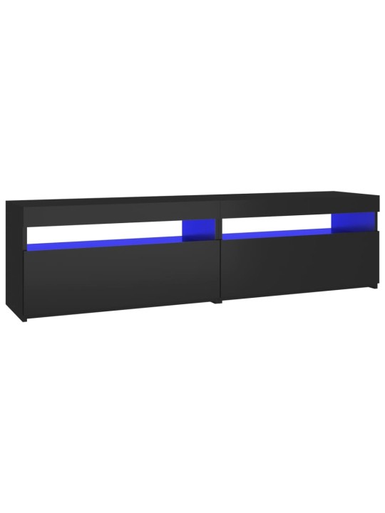 TV skříňky s LED osvětlením 2 ks černé 75 x 35 x 40 cm