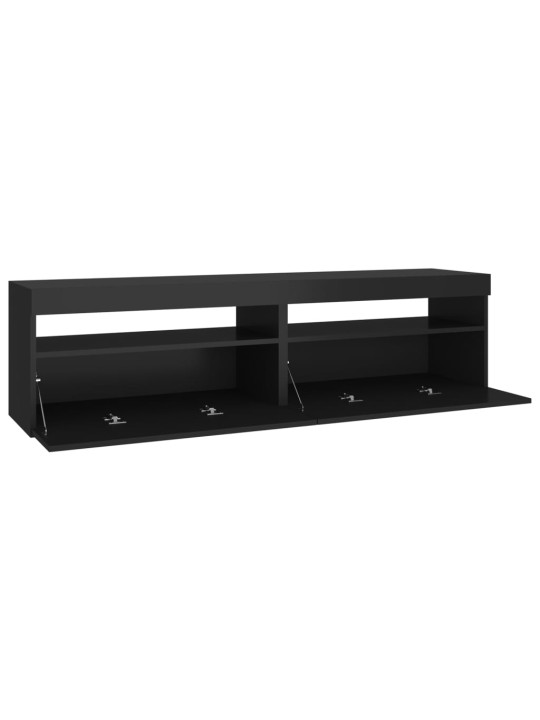 TV skříňky s LED osvětlením 2 ks černé 75 x 35 x 40 cm