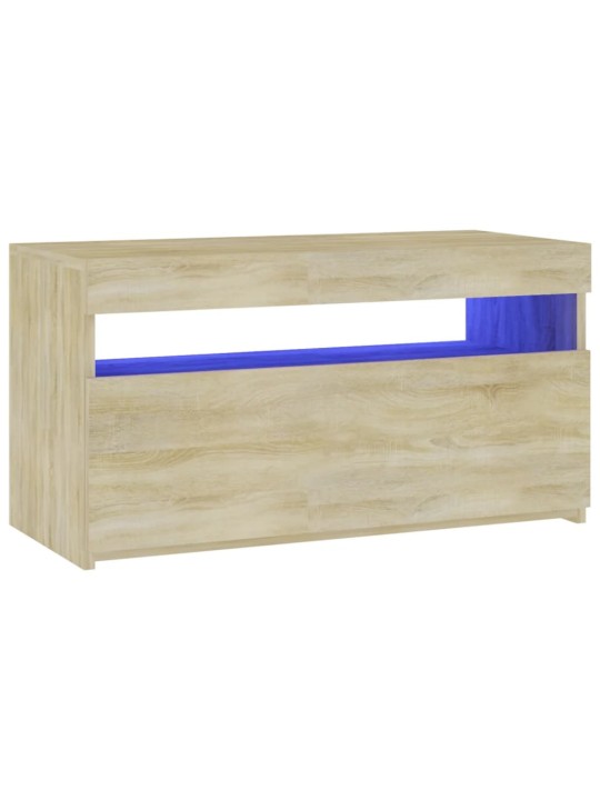 TV skříňka s LED osvětlením dub sonoma 75 x 35 x 40 cm