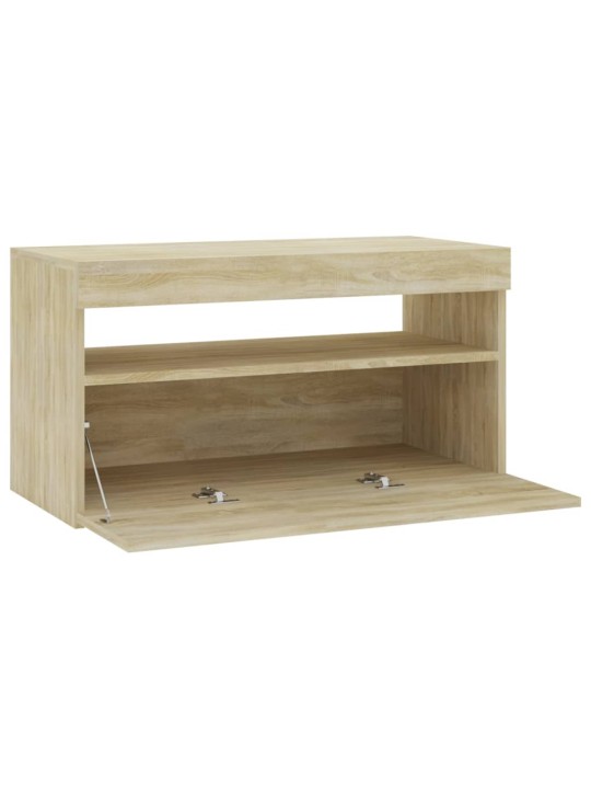 TV skříňka s LED osvětlením dub sonoma 75 x 35 x 40 cm