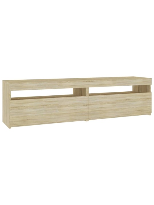 TV skříňky s LED osvětlením 2 ks dub sonoma 75 x 35 x 40 cm