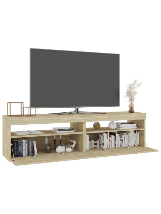 TV skříňky s LED osvětlením 2 ks dub sonoma 75 x 35 x 40 cm