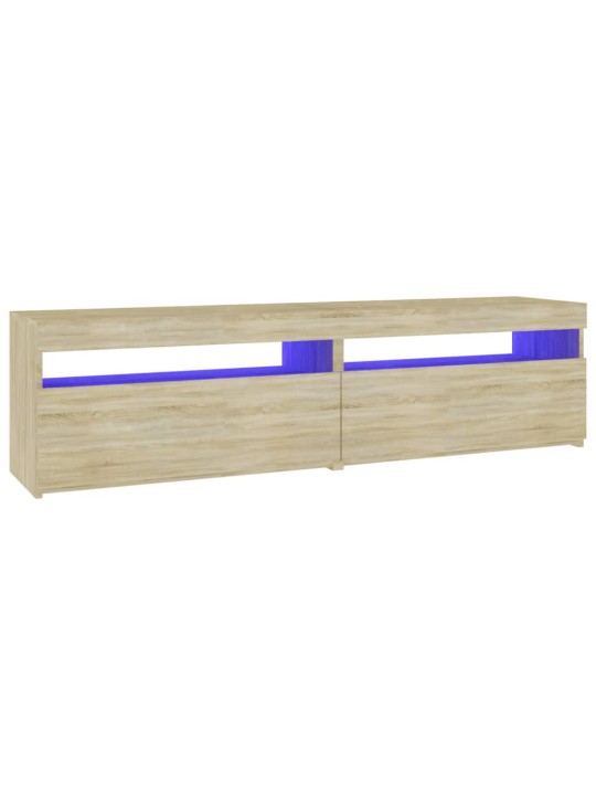 TV skříňky s LED osvětlením 2 ks dub sonoma 75 x 35 x 40 cm