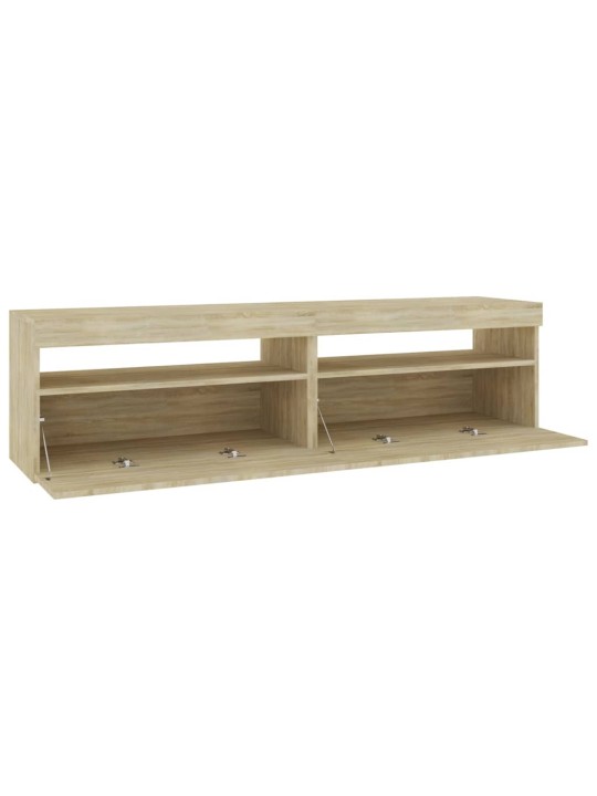 TV skříňky s LED osvětlením 2 ks dub sonoma 75 x 35 x 40 cm