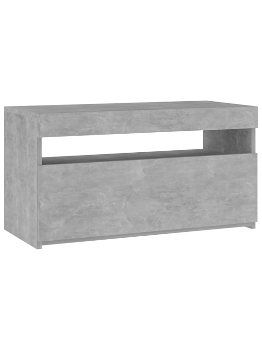 TV skříňka s LED osvětlením betonově šedá 75 x 35 x 40 cm