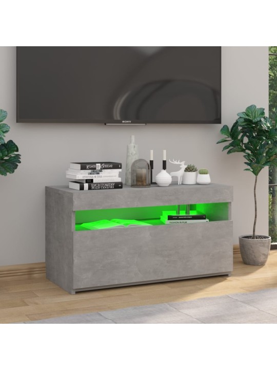 TV skříňka s LED osvětlením betonově šedá 75 x 35 x 40 cm