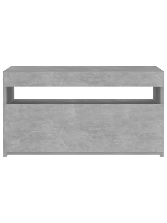TV skříňka s LED osvětlením betonově šedá 75 x 35 x 40 cm