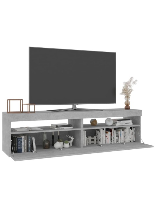 TV skříňky s LED osvětlením 2 ks betonově šedé 75 x 35 x 40 cm