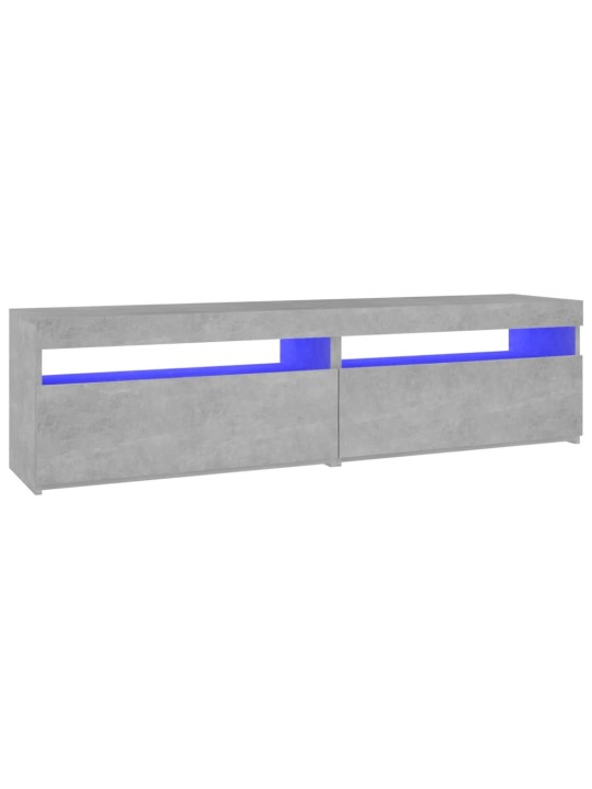 TV skříňky s LED osvětlením 2 ks betonově šedé 75 x 35 x 40 cm