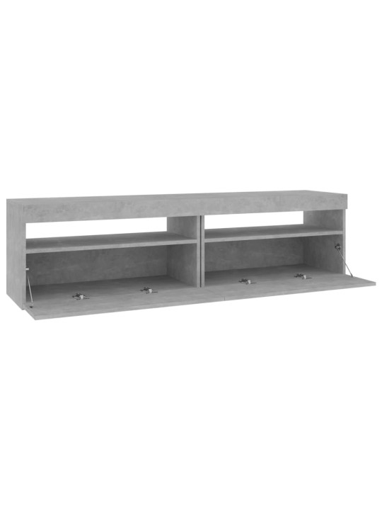 TV skříňky s LED osvětlením 2 ks betonově šedé 75 x 35 x 40 cm