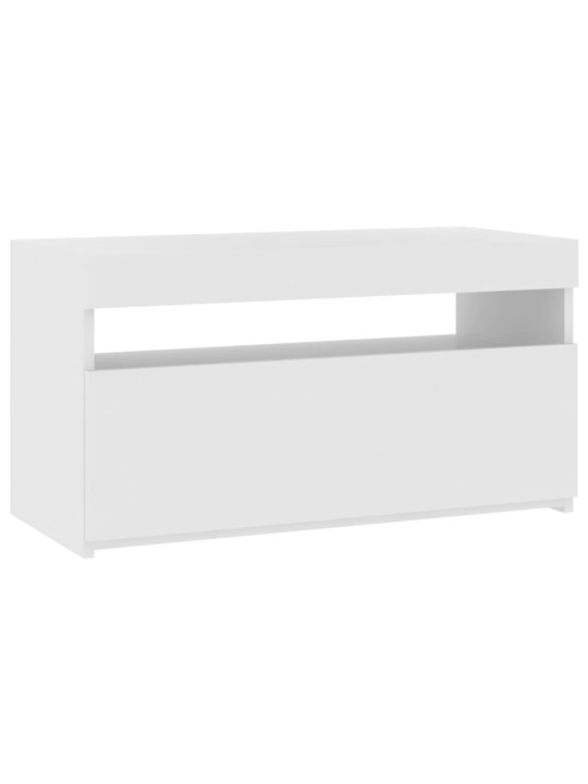 TV skříňka s LED osvětlením bílá vysoký lesk 75 x 35 x 40 cm