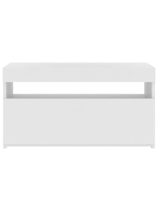 TV skříňka s LED osvětlením bílá vysoký lesk 75 x 35 x 40 cm