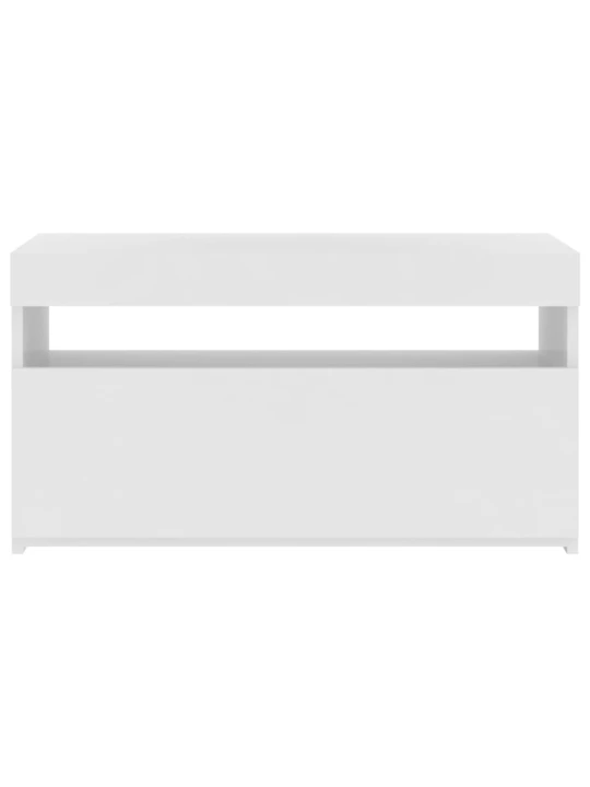TV skříňka s LED osvětlením bílá vysoký lesk 75 x 35 x 40 cm