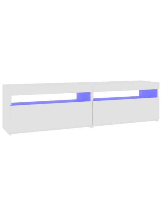 TV skříňky s LED osvětlením 2 ks bílé vysoký lesk 75x35x40 cm