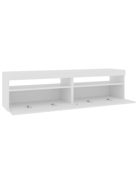 TV skříňky s LED osvětlením 2 ks bílé vysoký lesk 75x35x40 cm