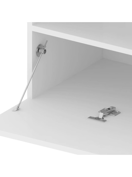 TV skříňky s LED osvětlením 2 ks bílé vysoký lesk 75x35x40 cm