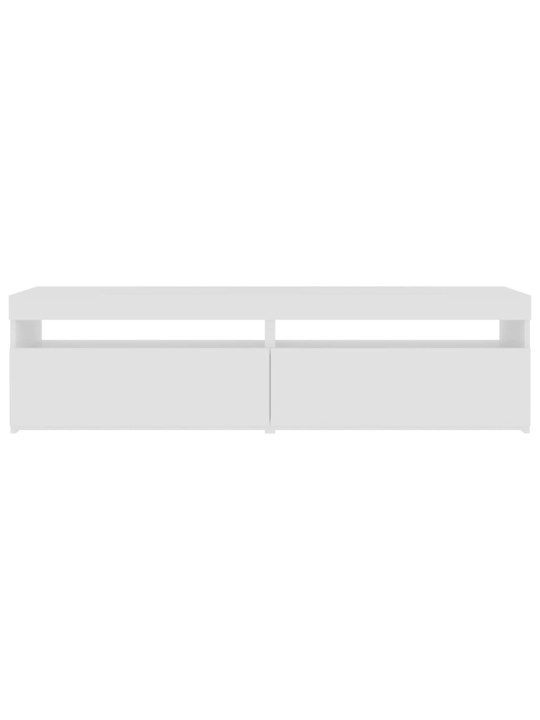 TV skříňky s LED osvětlením 2 ks bílé vysoký lesk 75x35x40 cm