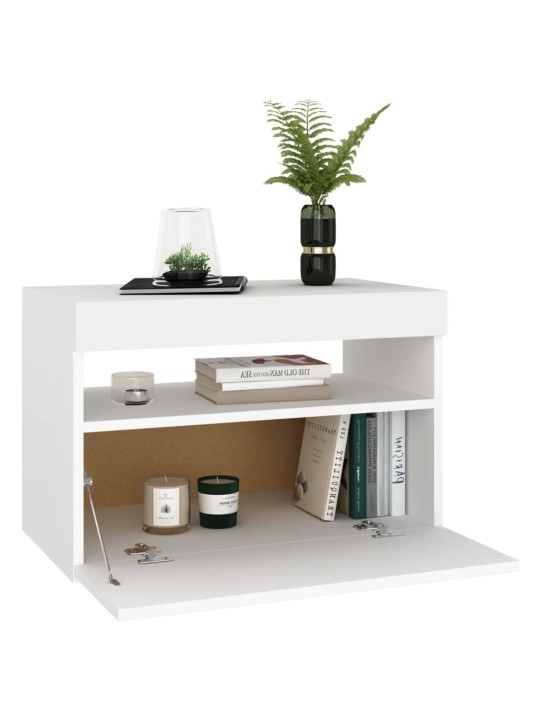 TV skříňka s LED osvětlením bílá 60 x 35 x 40 cm