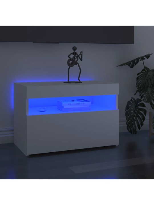 TV skříňka s LED osvětlením bílá 60 x 35 x 40 cm