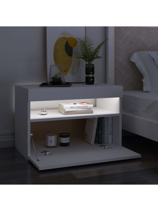 TV skříňky s LED osvětlením 2 ks bílé 60 x 35 x 40 cm