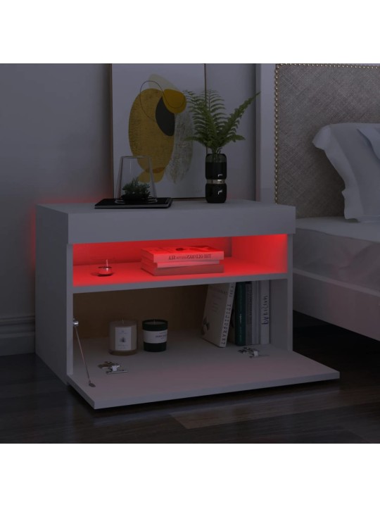 TV skříňky s LED osvětlením 2 ks bílé 60 x 35 x 40 cm
