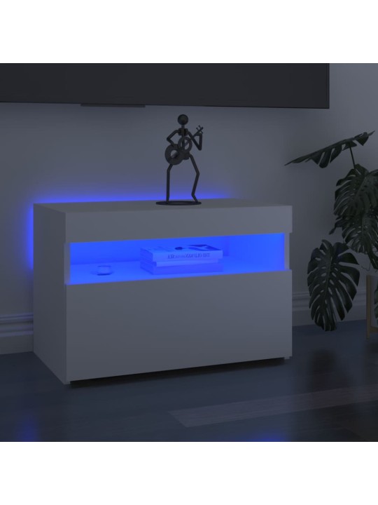 TV skříňky s LED osvětlením 2 ks bílé 60 x 35 x 40 cm