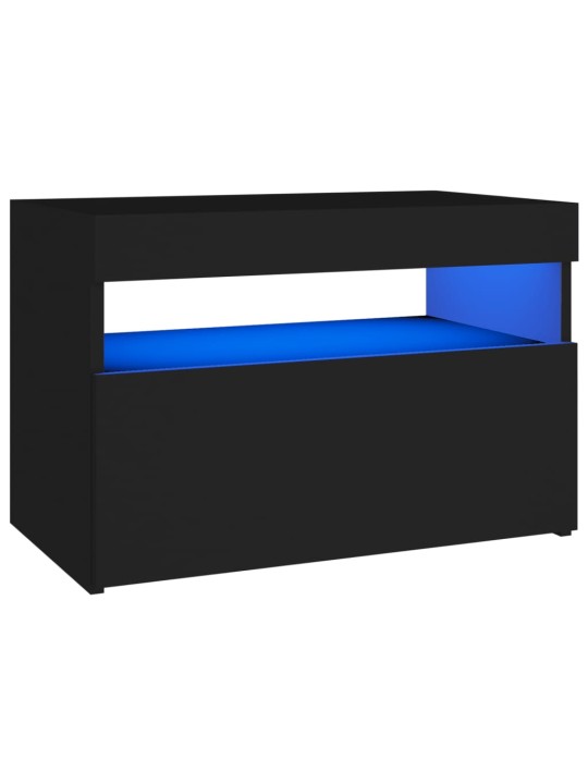 TV skříňky s LED osvětlením 2 ks černé 60 x 35 x 40 cm