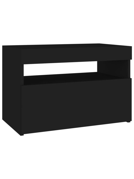 TV skříňky s LED osvětlením 2 ks černé 60 x 35 x 40 cm