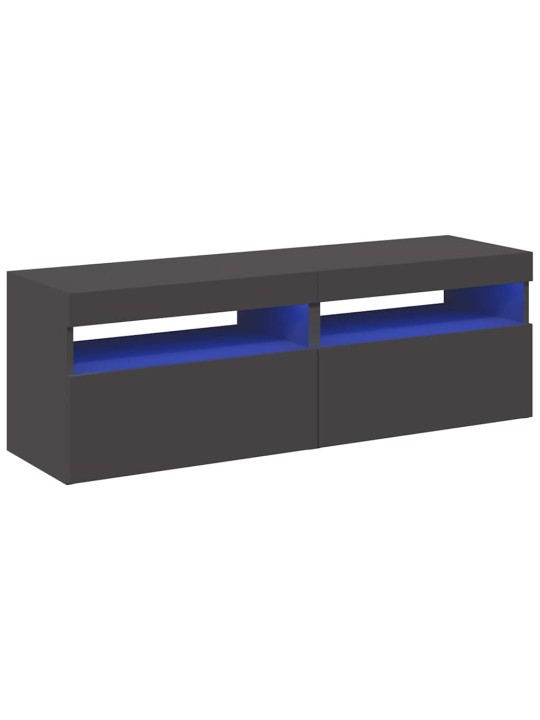 Tv skříňky s led osvětlením 2 ks šedé 60 x 35 x 40 cm