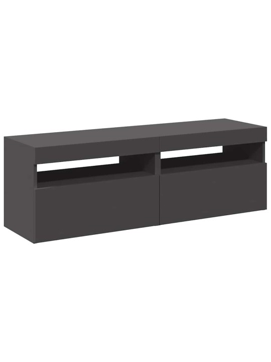 Tv skříňky s led osvětlením 2 ks šedé 60 x 35 x 40 cm