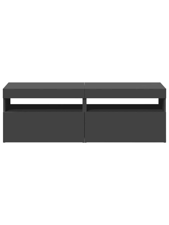 Tv skříňky s led osvětlením 2 ks šedé 60 x 35 x 40 cm