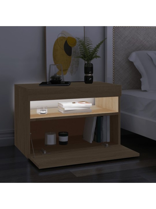 TV skříňka s LED osvětlením dub sonoma 60 x 35 x 40 cm