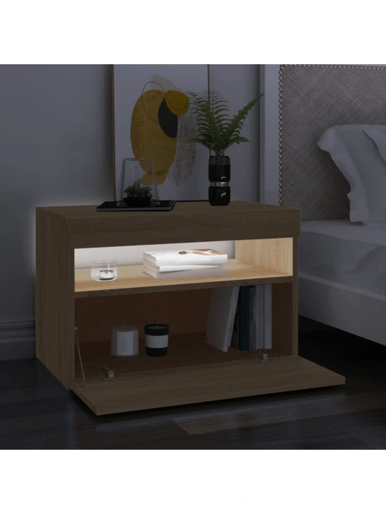 TV skříňka s LED osvětlením dub sonoma 60 x 35 x 40 cm