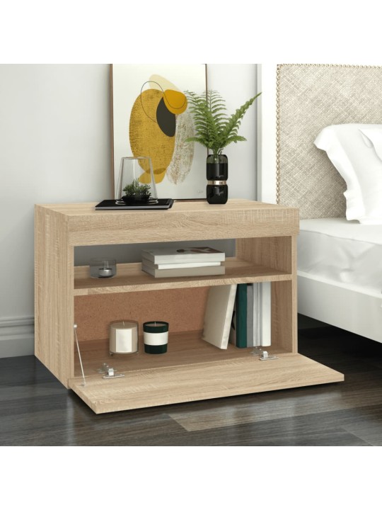 TV skříňka s LED osvětlením dub sonoma 60 x 35 x 40 cm