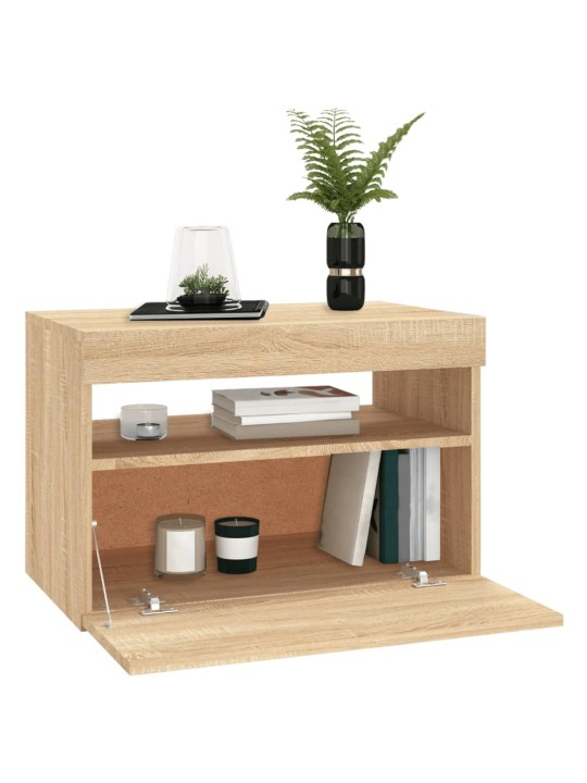 TV skříňka s LED osvětlením dub sonoma 60 x 35 x 40 cm