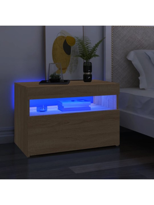 TV skříňky s LED osvětlením 2 ks dub sonoma 60 x 35 x 40 cm