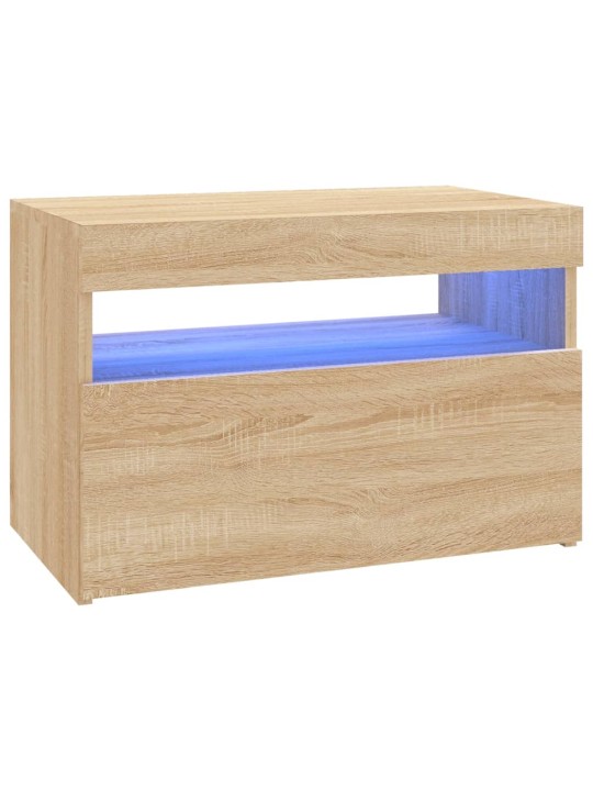 TV skříňky s LED osvětlením 2 ks dub sonoma 60 x 35 x 40 cm