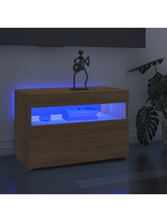 TV skříňky s LED osvětlením 2 ks dub sonoma 60 x 35 x 40 cm