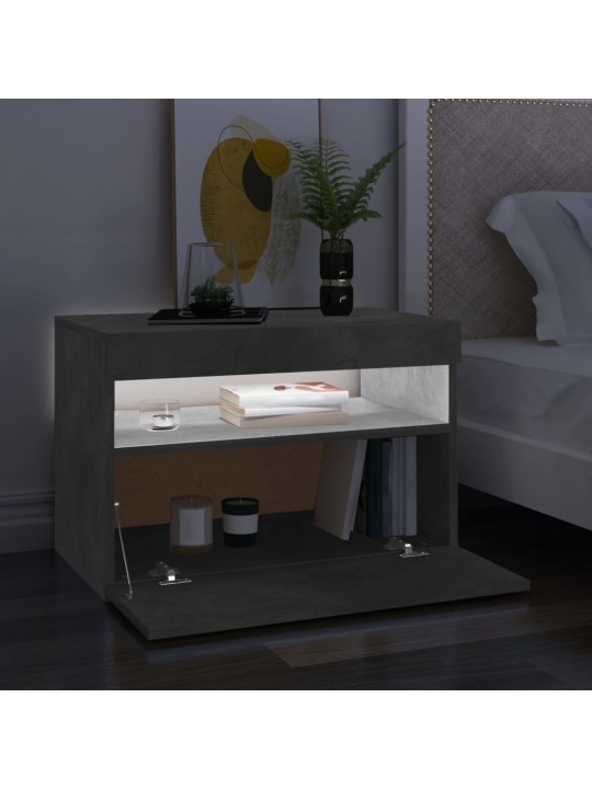 TV skříňka s LED osvětlením betonově šedá 60 x 35 x 40 cm