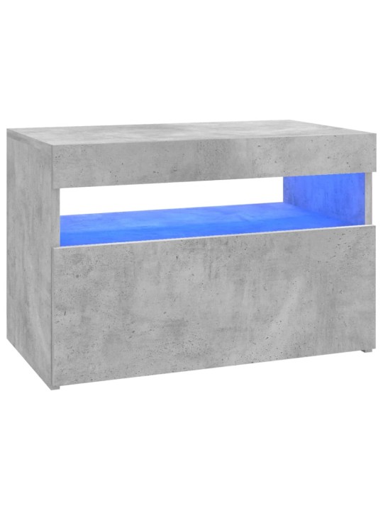 TV skříňky s LED osvětlením 2 ks betonově šedé 60 x 35 x 40 cm