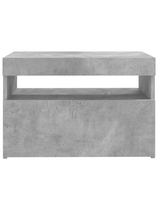 TV skříňky s LED osvětlením 2 ks betonově šedé 60 x 35 x 40 cm