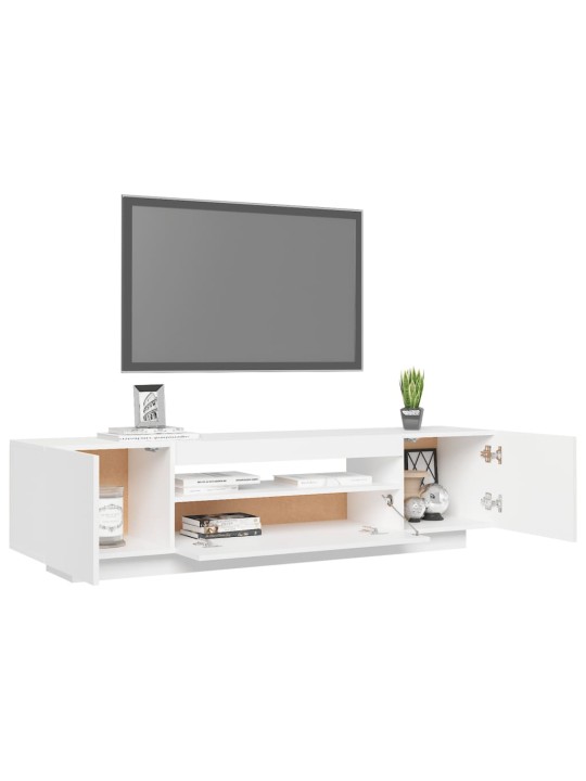TV skříňka s LED osvětlením bílá 160 x 35 x 40 cm
