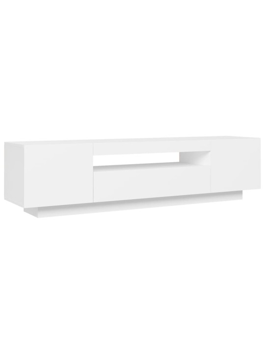 TV skříňka s LED osvětlením bílá 160 x 35 x 40 cm