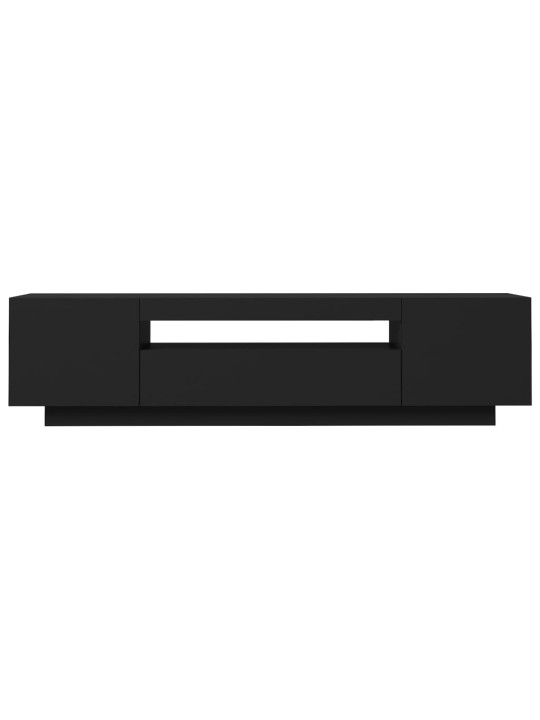 TV skříňka s LED osvětlením černá 160 x 35 x 40 cm