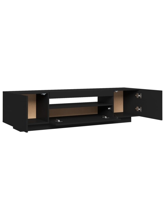 TV skříňka s LED osvětlením černá 160 x 35 x 40 cm