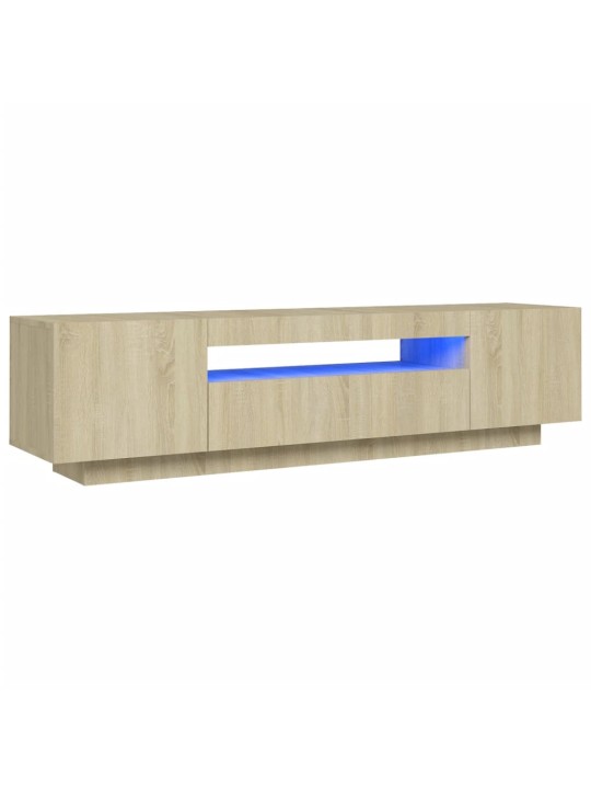 TV skříňka s LED osvětlením dub sonoma 160 x 35 x 40 cm