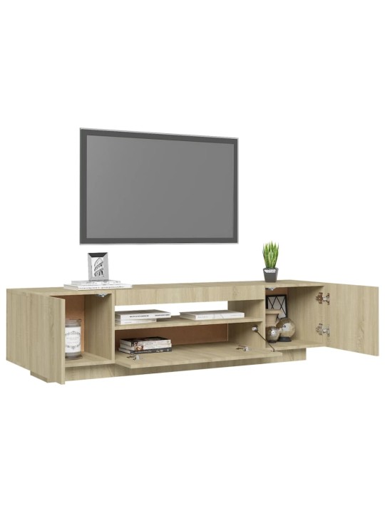 TV skříňka s LED osvětlením dub sonoma 160 x 35 x 40 cm