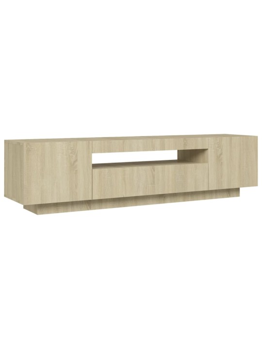 TV skříňka s LED osvětlením dub sonoma 160 x 35 x 40 cm
