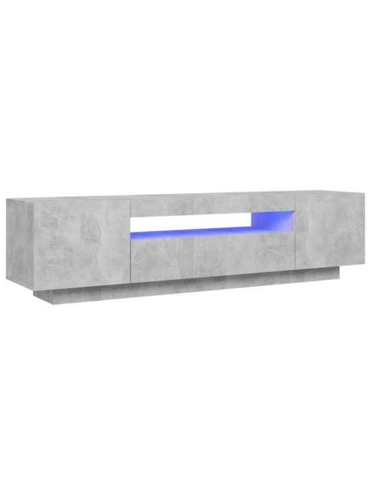 TV skříňka s LED osvětlením betonově šedá 160x35x40 cm
