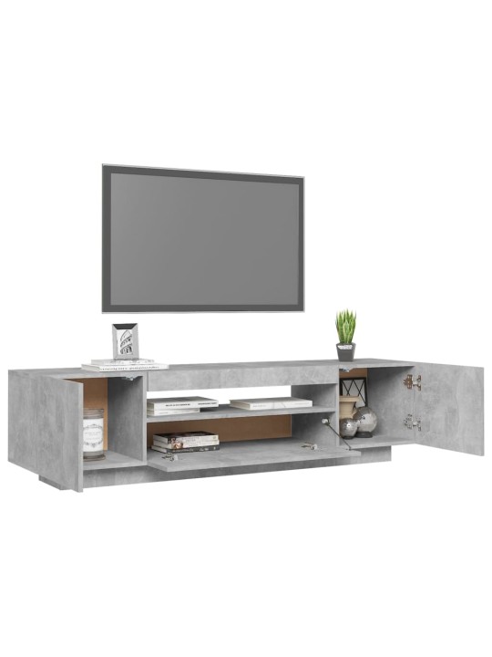 TV skříňka s LED osvětlením betonově šedá 160x35x40 cm